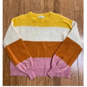 Madewell retro color stripe sweater